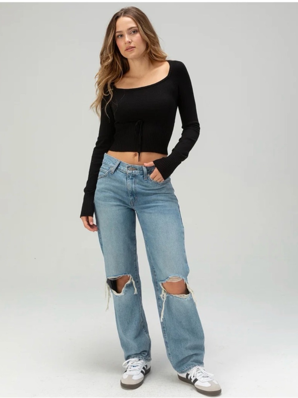 NWT Levis '94 Baggy Jeans Women’s Distressed Ripped Knee Denim Sz 30